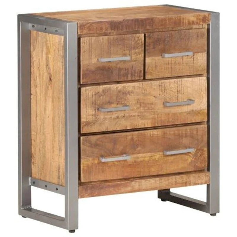 Credenza 60x35x70 cm in Legno di Mango Grezzo