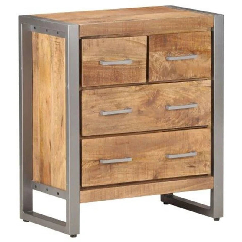 Credenza 60x35x70 cm in Legno di Mango Grezzo