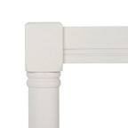 Tavolino da salotto bianco con ripiano a doghe - 120 x 60 x 48 cm