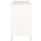 Mobile TV a 2 ripiani e 2 ante con facciata in legno intagliato - 42W x 15D x 26H pollici
