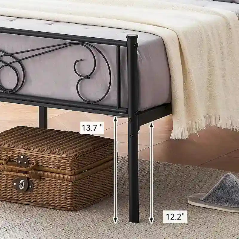 Giroletto con testiera, pediera e contenitore sotto il letto