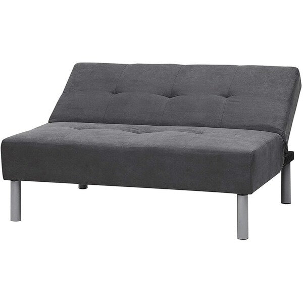 Mini divano letto futon compatto - Grigio acciaio