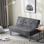 Mini divano letto futon compatto - Grigio acciaio