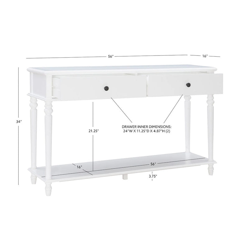 Consolle in legno bianco