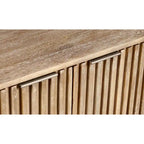 Credenza Mid-Century Modern da 72 pollici in legno di mango scanalato