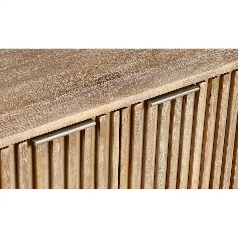 Credenza Mid-Century Modern da 72 pollici in legno di mango scanalato