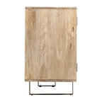Credenza Mid-Century Modern da 72 pollici in legno di mango scanalato