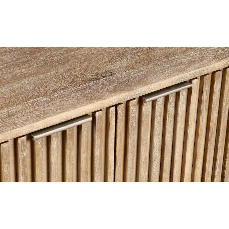 Credenza Mid-Century Modern da 72 pollici in legno di mango scanalato
