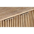 Credenza Mid-Century Modern da 72 pollici in legno di mango scanalato