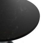 Tavolo da pranzo rotondo da 36" con ripiano in MDF e base a piedistallo cromata