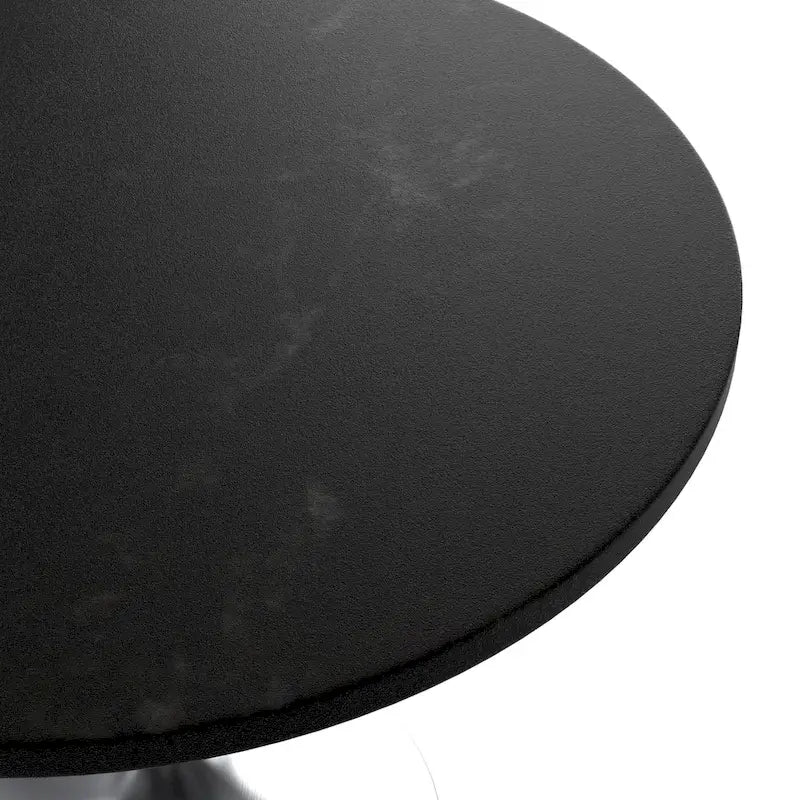Tavolo da pranzo rotondo da 36" con ripiano in MDF e base a piedistallo cromata