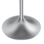 Tavolo da pranzo rotondo da 36" con ripiano in MDF e base a piedistallo cromata
