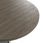 Tavolo da pranzo rotondo da 36" con ripiano in MDF e base a piedistallo cromata