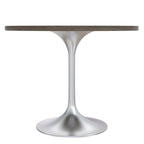 Tavolo da pranzo rotondo da 36" con ripiano in MDF e base a piedistallo cromata