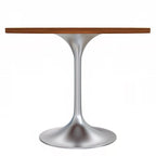 Tavolo da pranzo rotondo da 36" con ripiano in MDF e base a piedistallo cromata