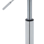 Sgabello con rotelle in similpelle senza schienale