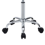 Sgabello con rotelle in similpelle senza schienale
