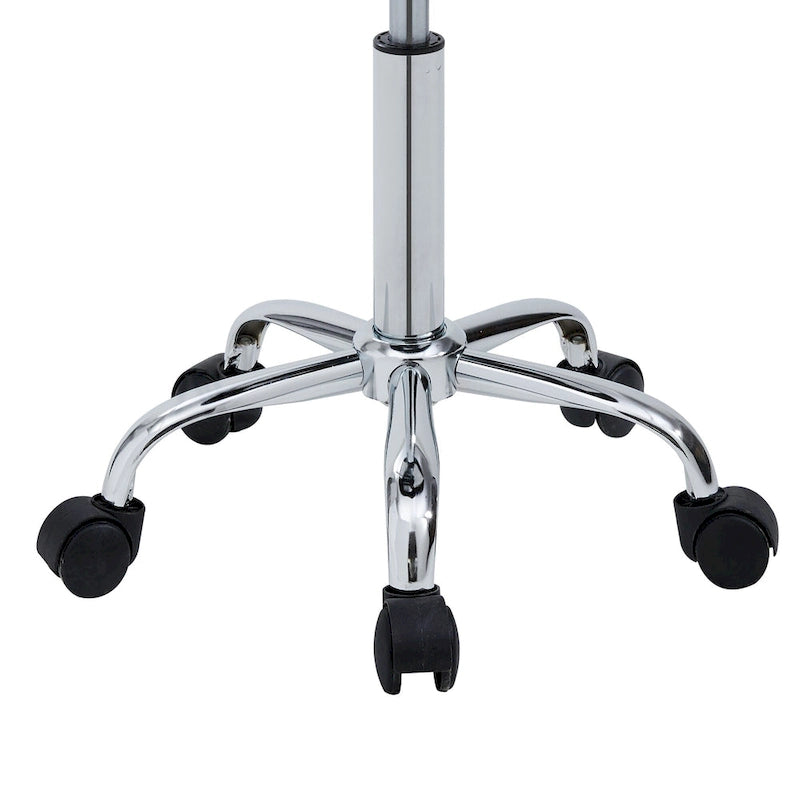 Sgabello con rotelle in similpelle senza schienale