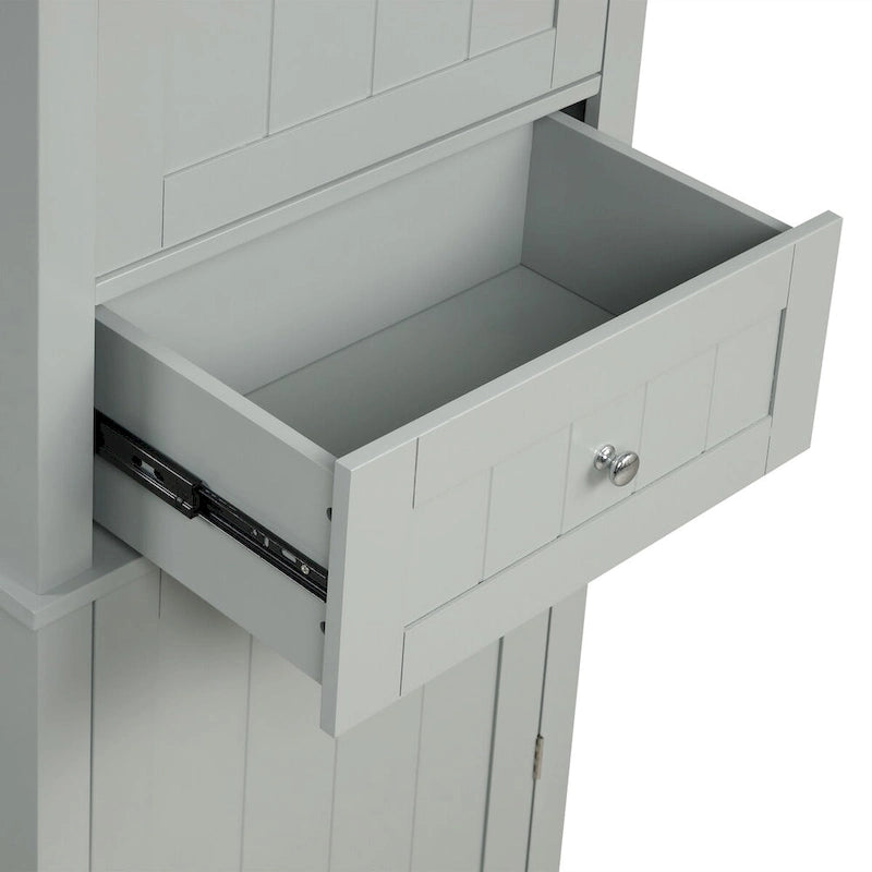 Mobiletto da Bagno con Cassetto e Ripiano Regolabile