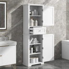 Mobiletto da Bagno con Cassetto e Ripiano Regolabile