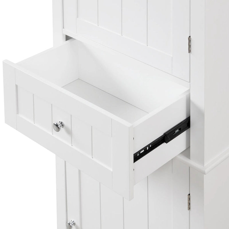 Mobiletto da Bagno con Cassetto e Ripiano Regolabile