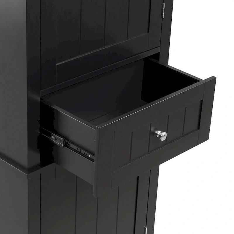 Mobiletto da Bagno con Cassetto e Ripiano Regolabile