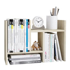 Scaffale organizer da scrivania in legno con vani portaoggetti