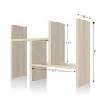 Scaffale organizer da scrivania in legno con vani portaoggetti