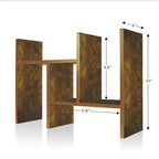 Scaffale organizer da scrivania in legno con vani portaoggetti