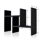 Scaffale organizer da scrivania in legno con vani portaoggetti