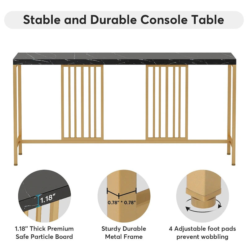 Tavolino Consolle da 70,9 Pollici con Ripiano Aperto