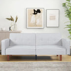 Divano Letto Futon Convertibile con Memory Foam – Schienale Regolabile, Similpelle, 173 cm