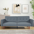 Divano Letto Futon Convertibile con Memory Foam – Schienale Regolabile, Similpelle, 173 cm