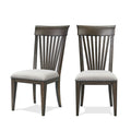 Sedie da pranzo imbottite con borchie decorative, set da 2