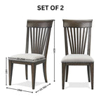 Sedie da pranzo imbottite con borchie decorative, set da 2