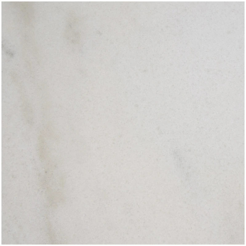 Tavolino d'appoggio in marmo geometrico con supporto in metallo dorato - Bianco